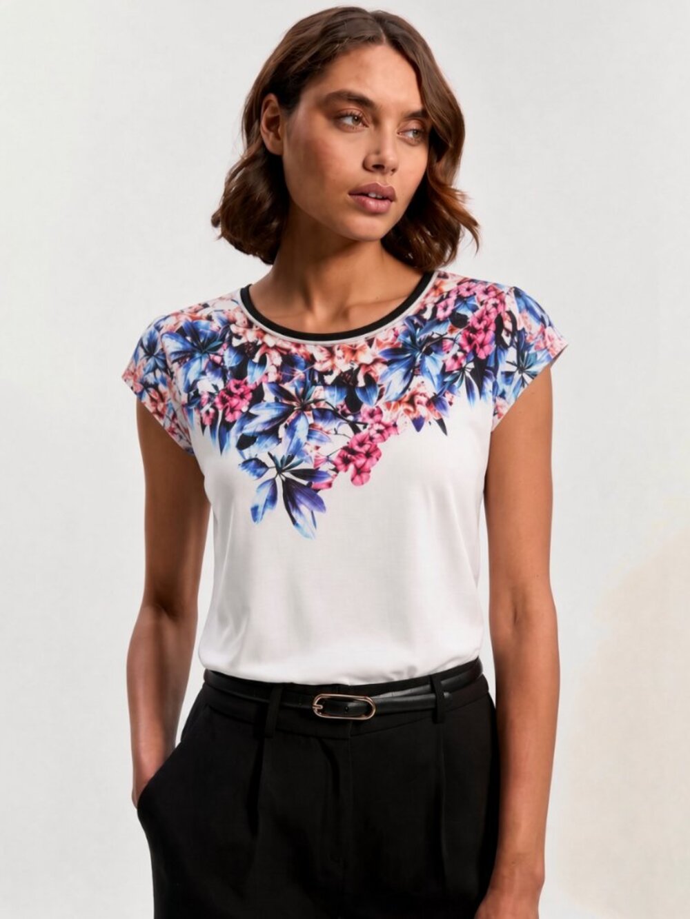 Karen Millen Viscose Floral T-Shirt